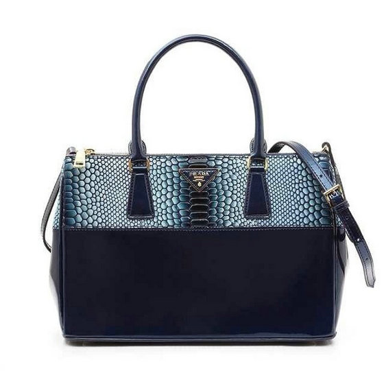 Borsa Prada 2014 Snake Patent Leather BN2274 in Blue