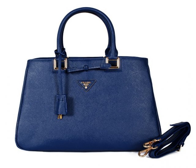 Prada Borse 2013 Saffiano Bow Tote BN2244 Royal blu Vitello