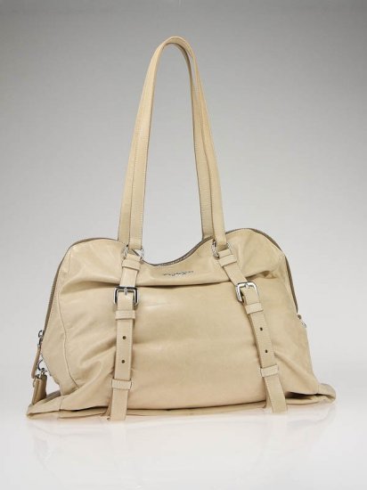 Prada in pelle Nude Media Tote Borse