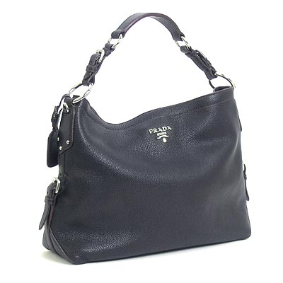 Prada Leather Shoulder Bag BR3408 in Nero