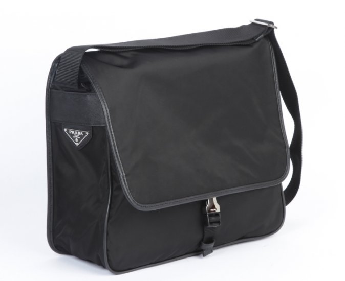 Prada Media Messenger Borse Laptop V158 in Nero