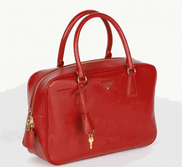 Saffiano Prada Borsa Donna Cuoio Medico BL0094 in rossa