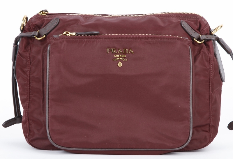 Prada Borsa Messaggi BT0689 in Borgogna