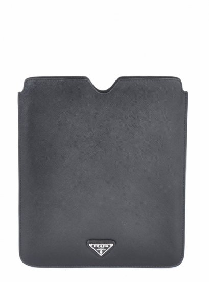 Prada Saffiano iPad 2 e iPad 3 del manicotto del 2ARD64 in Nero