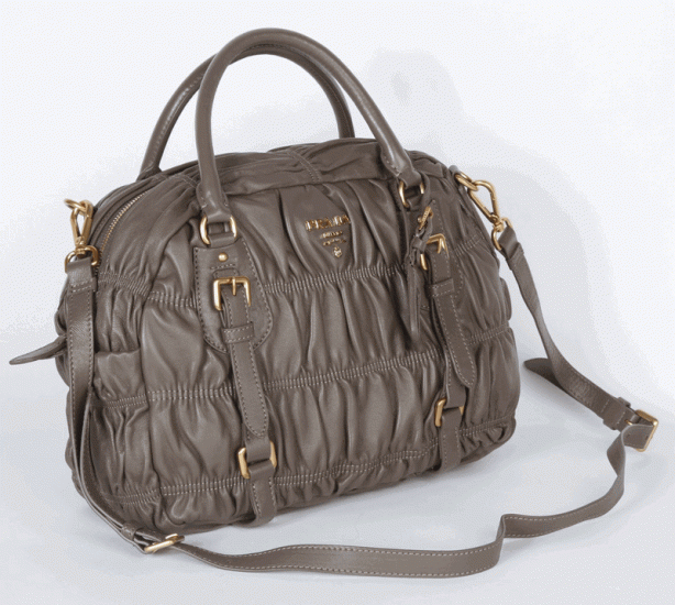 Borse Prada Gaufre medico in pelle BL0397 in peltro grigio