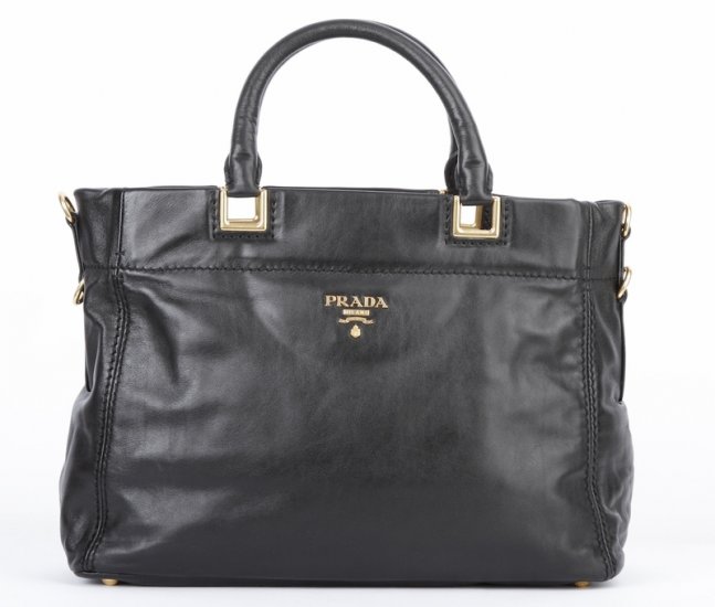 Prada Borsetta BN2081 di pelle di agnello in Nero