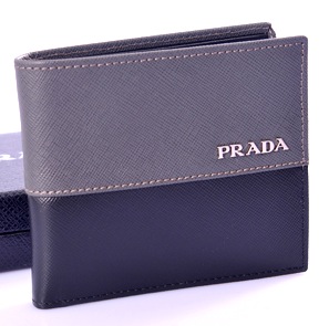 Prada Saffiano Bifold uomini del cuoio Portafoglio 2M0513 a Gray