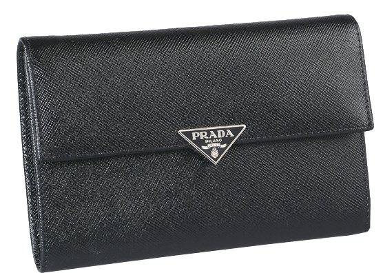 Prada Saffiano Portafoglio 1M0510 in pelle nera