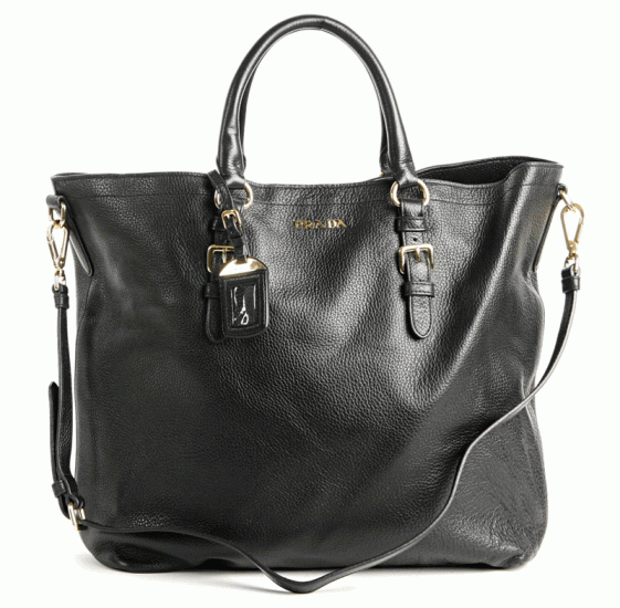 Prada Vitello Daino Tote BN1795 in Nero