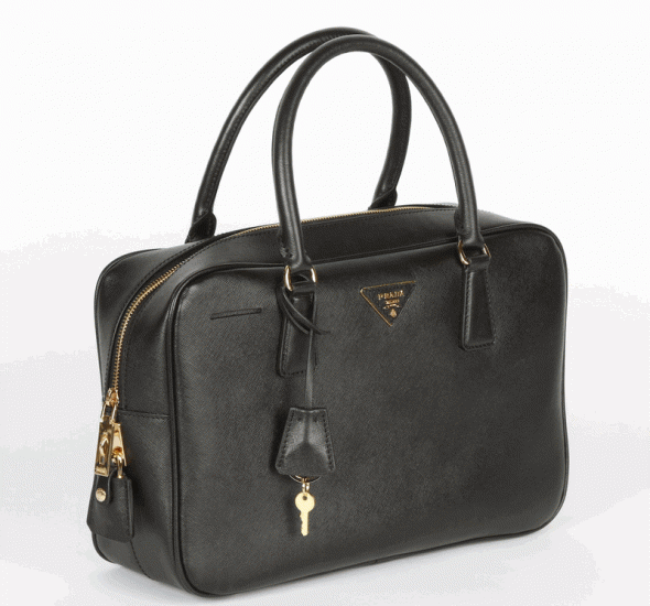 Saffiano Prada Cuoio Borsa Medico BL0094 in Nero