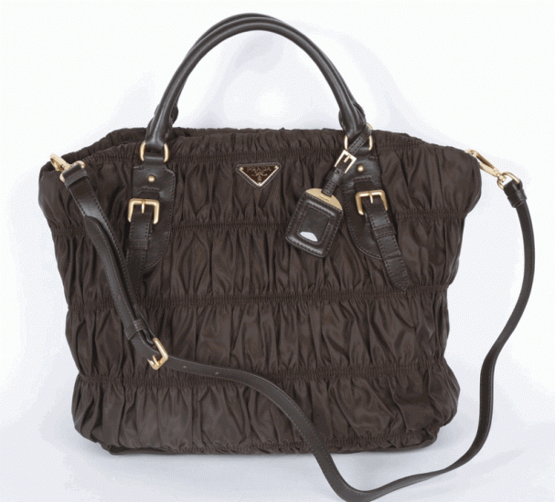 Prada Gaufre Nylon Tessuto Borsa BN1611 in Rosolare