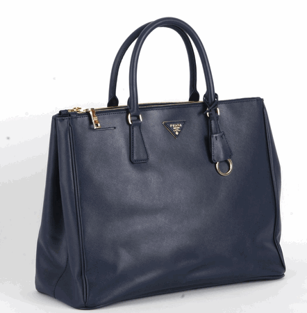 Saffiano Prada Borsa grande in pelle blu BN1802