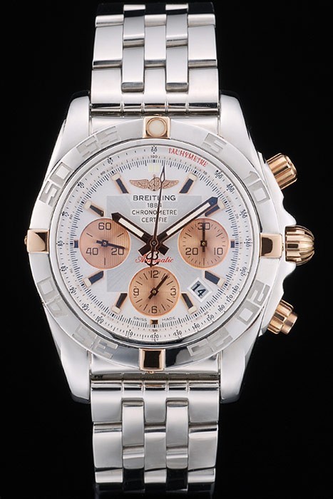 Swiss Breitling Certifie Stainless Steel Bezel White Dial 80288