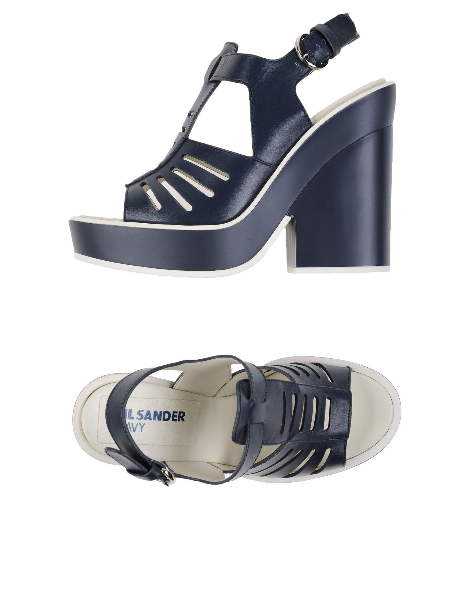 JIL SANDER NAVY Sandali Blu scuro Donna Scarpe