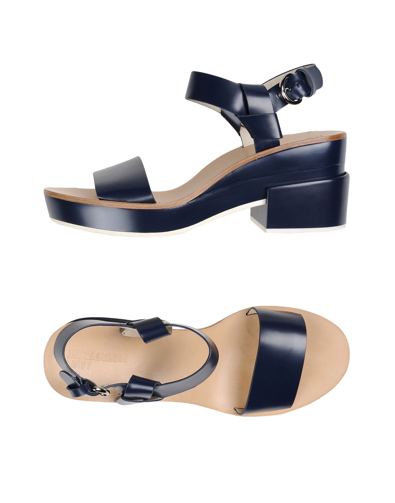 JIL SANDER NAVY Sandali Blu scuro Donna Scarpe