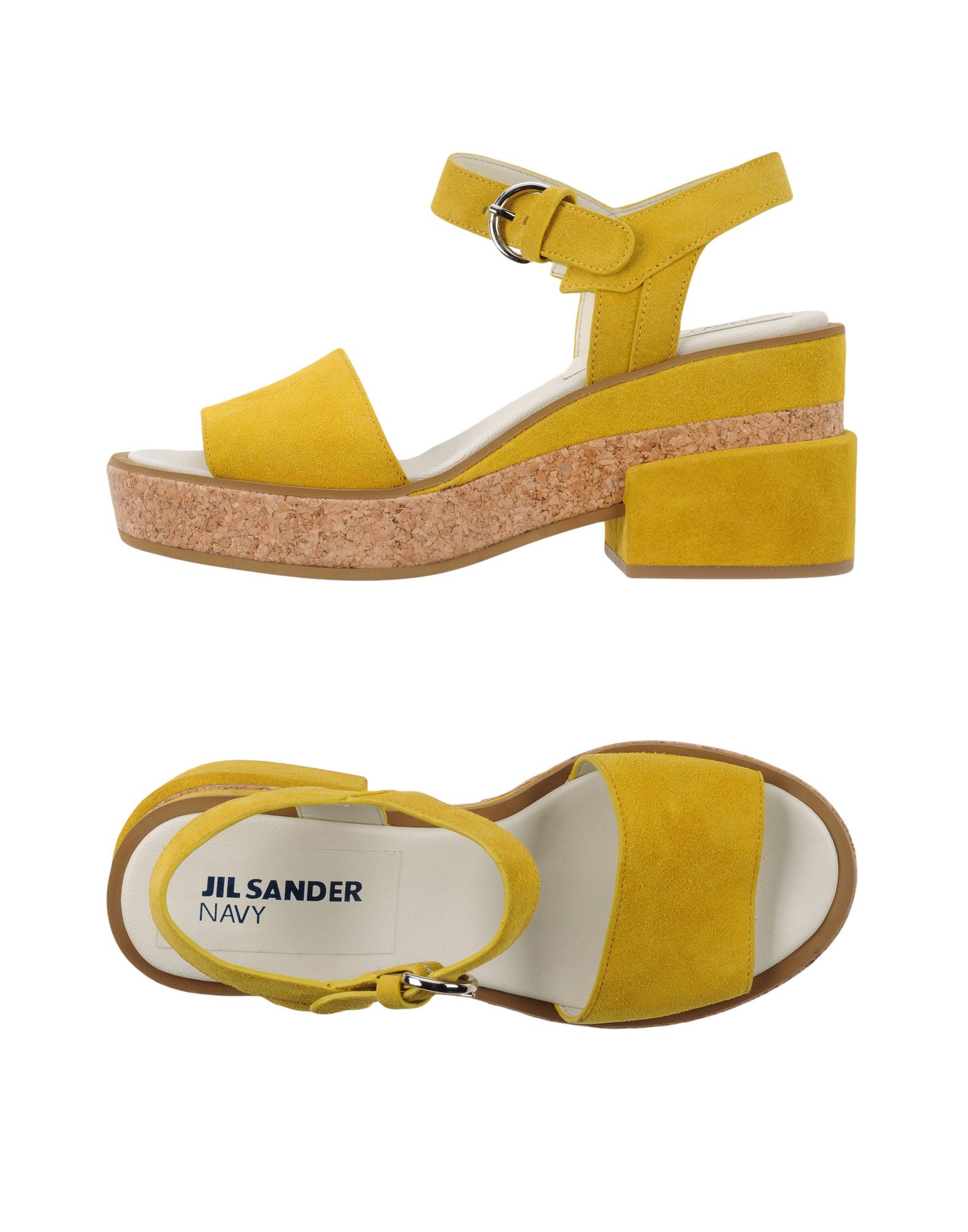 JIL SANDER NAVY Sandali Ocra Donna Scarpe