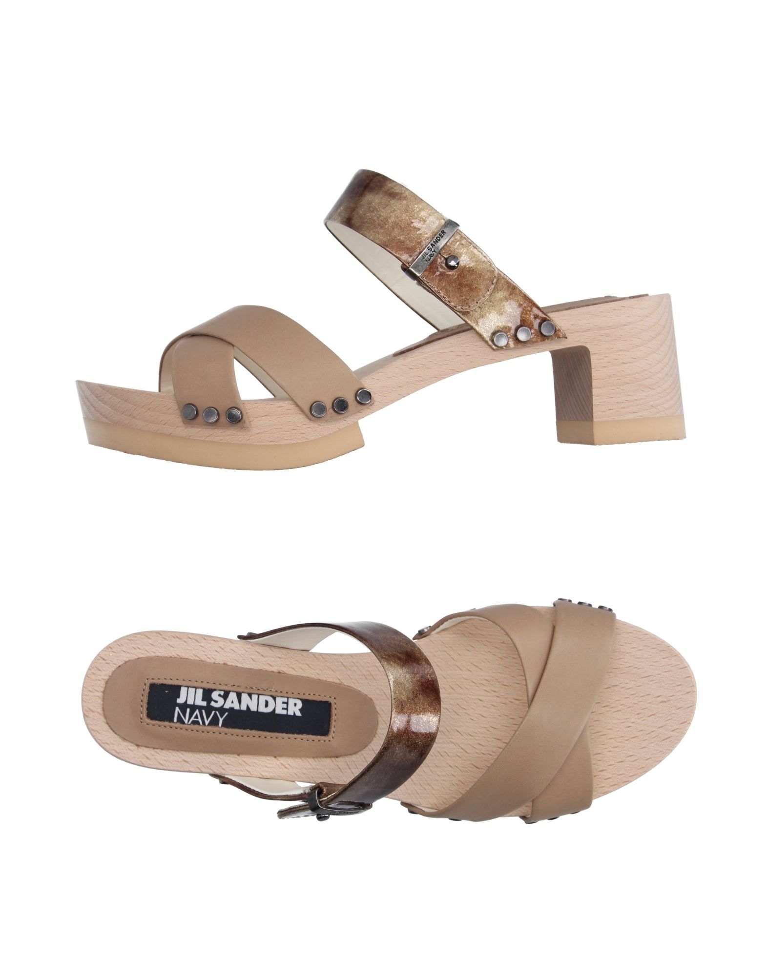 JIL SANDER NAVY Mule Beige Donna Scarpe