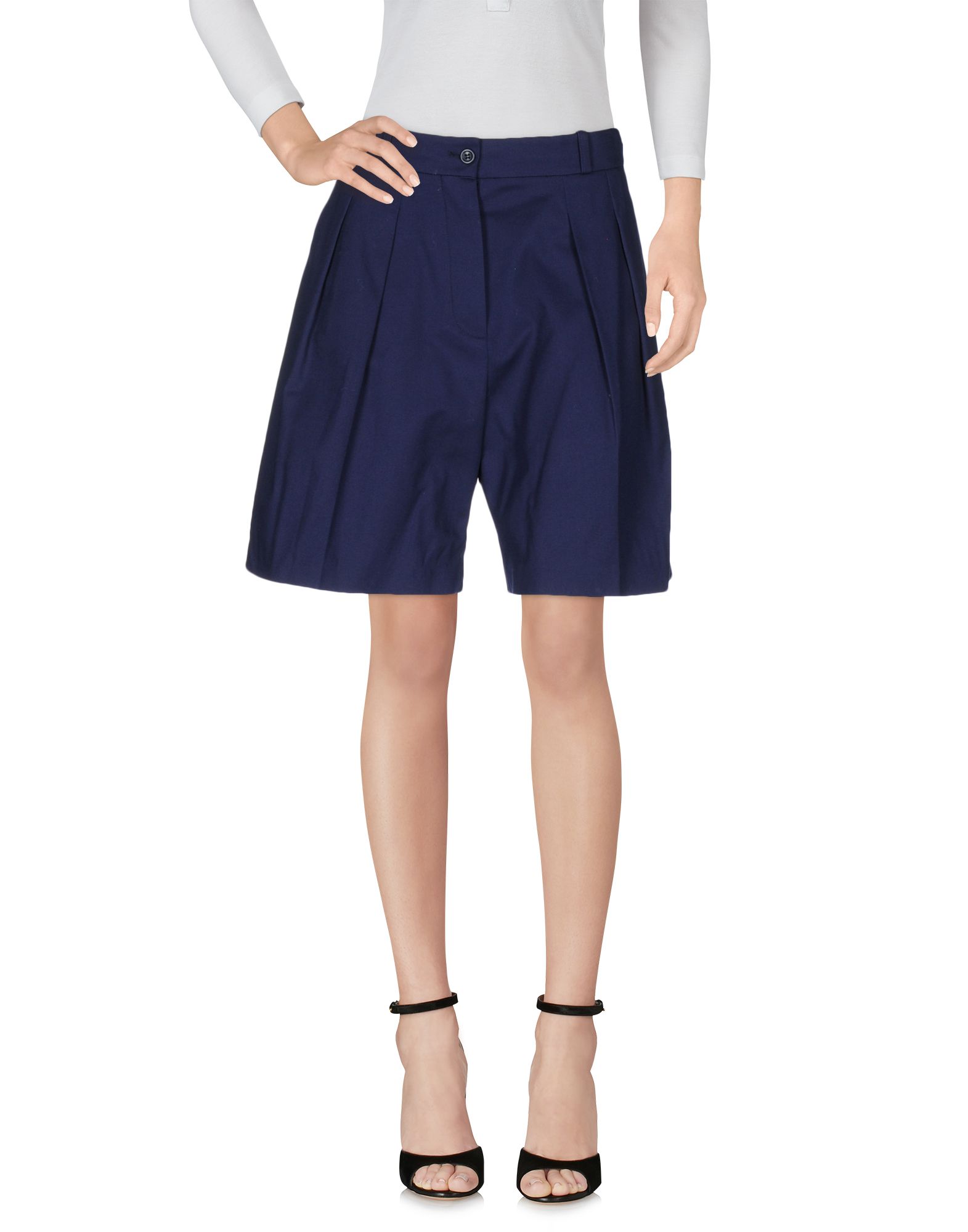 JIL SANDER NAVY Shorts Blu scuro Donna Pantaloni