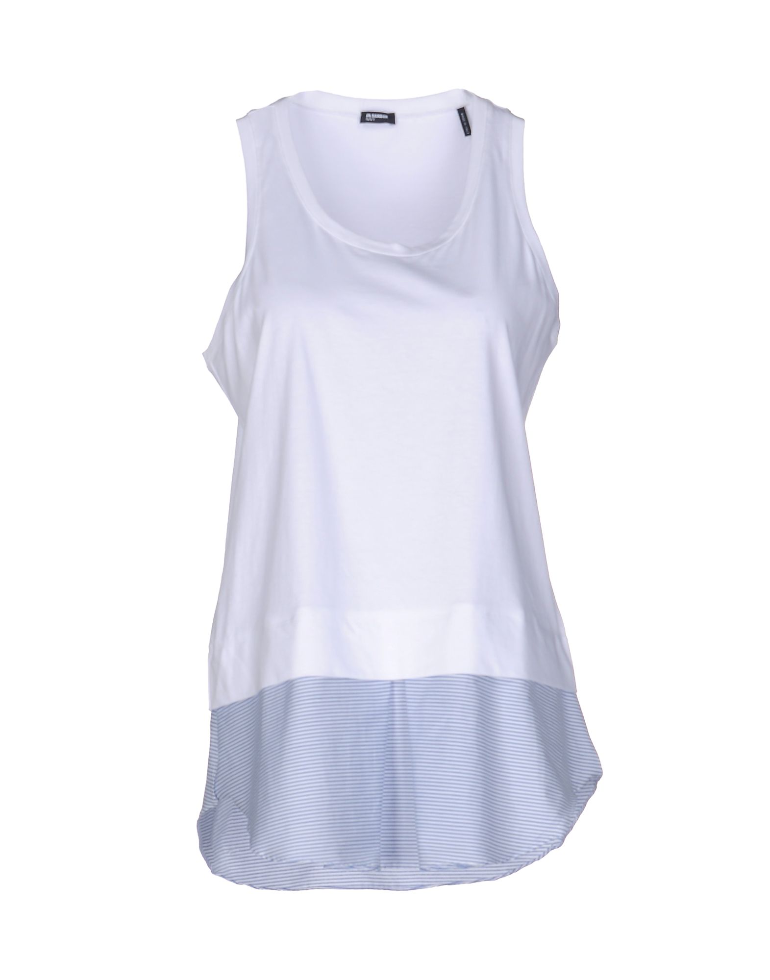 JIL SANDER NAVY Top Bianco Donna T-Shirt e